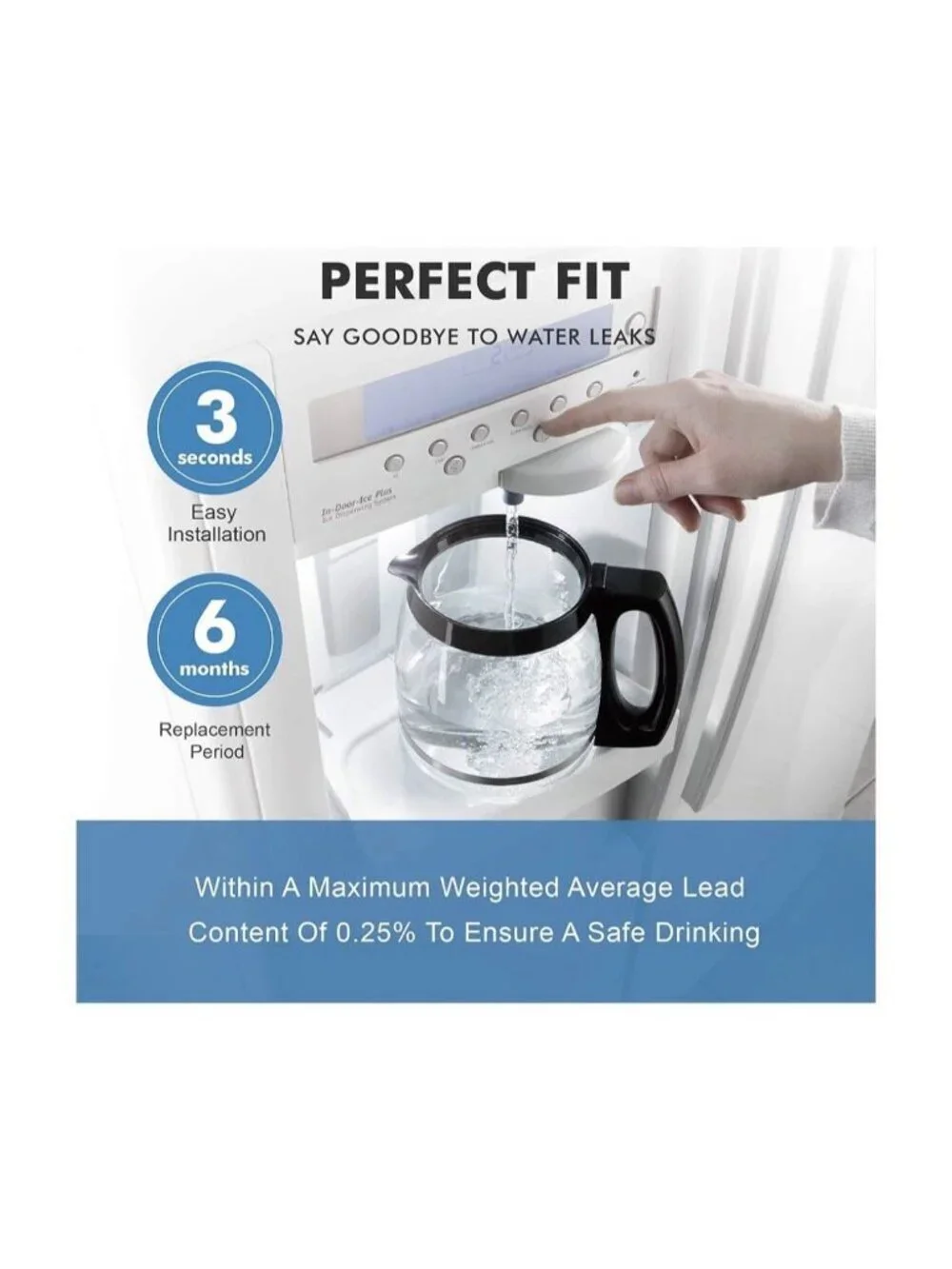 2 x Refrigerator Water Filter Compatible w/ Frigidaire PWF-1 EPPWFU01 FPPWFU01